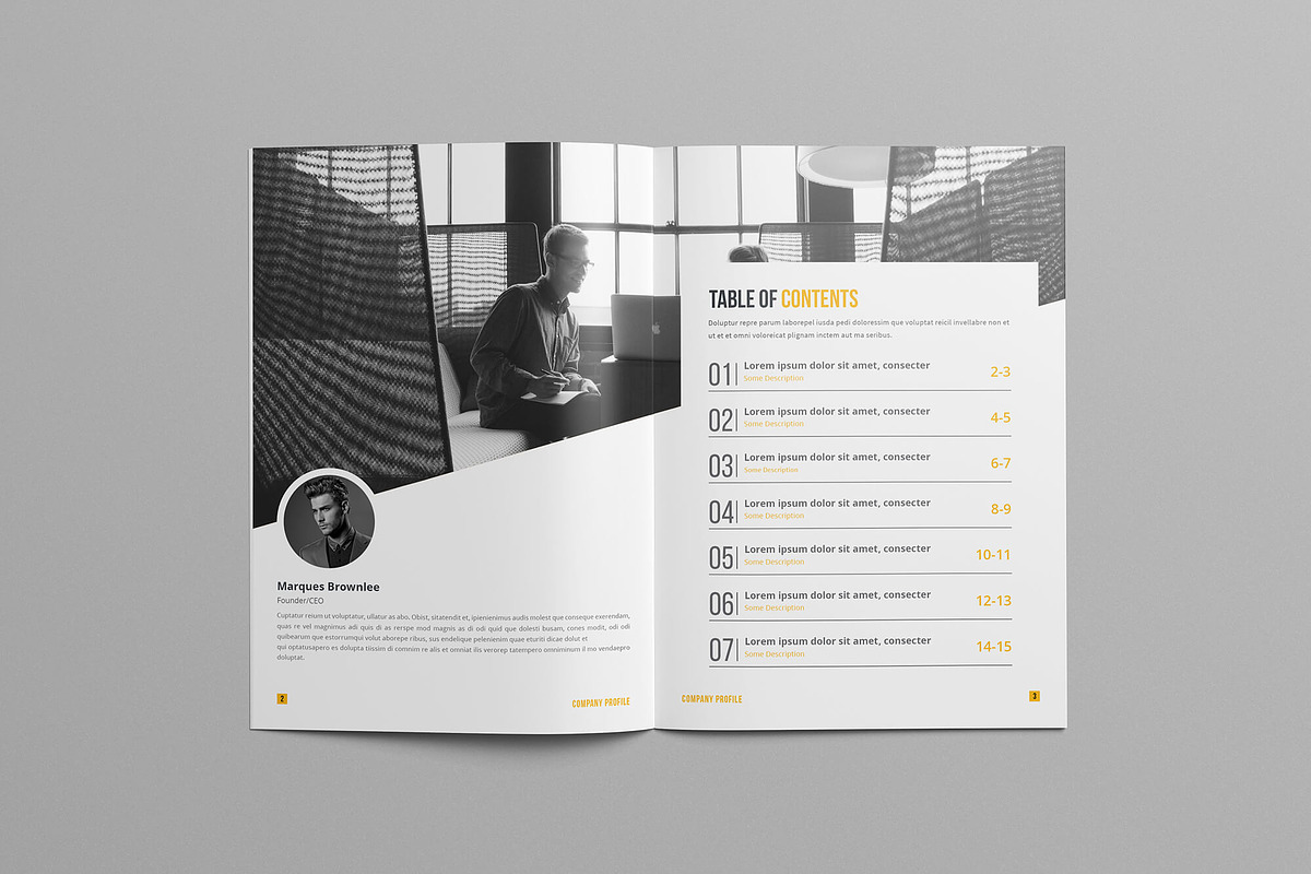 Company Profile Brochure Template, a Brochure Template by Divergent Studio (Photo 2 of 9)