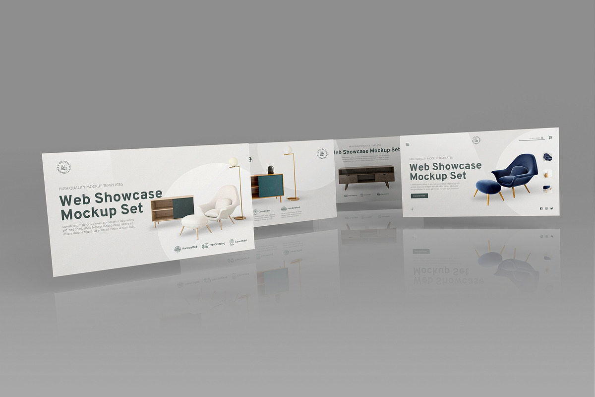 Web Showcase Mockup Set, an Advertising Mockup by MassDream (Photo 12 of 18)