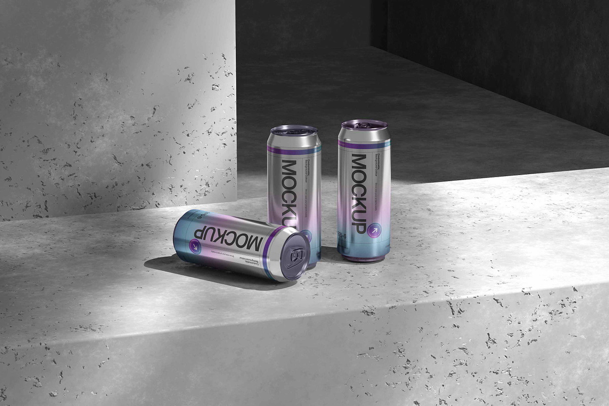 Realistic Aluminum Can Mockup, a Packaging Mockup by East Gallery (Photo 8 of 10)