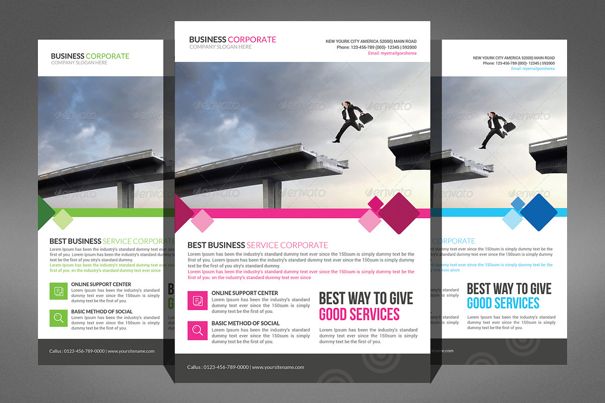 66 Corporates Flyers Bundle, a Flyer Template by Graphic Templates (Photo 2 of 67)
