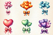 valentine's day balloons Clipart, an Illustration by DreamArtGraphic (Thumbnail 2 of 6)