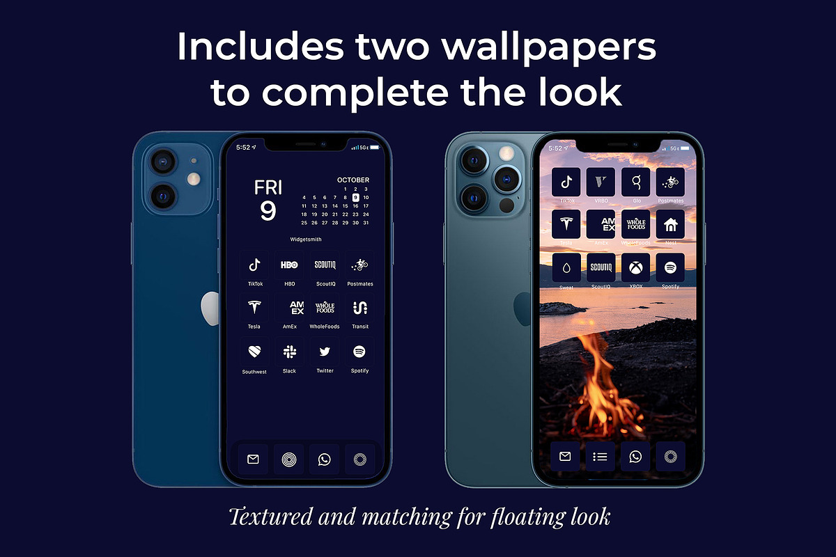 300 Dark Blue Minimal iOS Icon Pack, an Icon by A Good Design Studio (Photo 3 of 5)