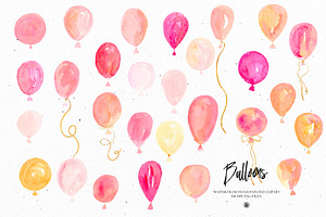 Watercolor Balloons