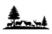Wildlife Forest Silhouette Vector Bu, an Illustration by Designs_River (Thumbnail 23 of 51)