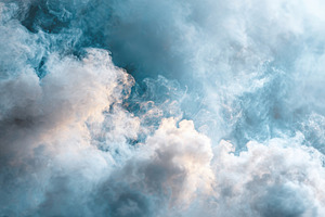 Vibrant smoke swirl on dark background, an Abstract Photo by AlyaAnd