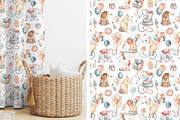 Cute Circus Watercolor Clipart Set, an Animal Illustration by LenArt (Thumbnail 11 of 18)