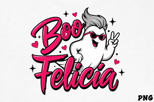 Boo Felicia Funny Ghost SVG, an Illustration by CrexoraLab