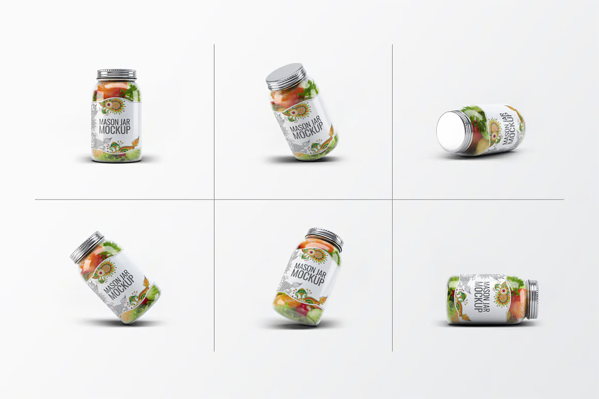 Mason Jar Mock-Up, a Packaging Mockup by DesignRushMarket (Photo 1 of 8)