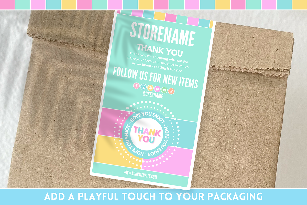 Cute Box Seal Sticker Template, a Stationery Template by SunshineStudioBoutique (Photo 6 of 8)