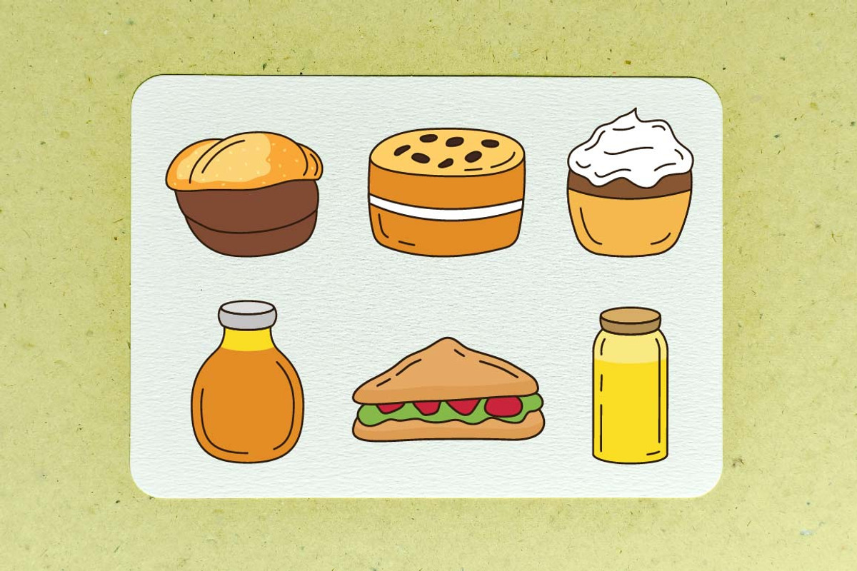 25 Delicious Fast Food with Drink, a Food Illustration by jongcreative (Photo 4 of 5)