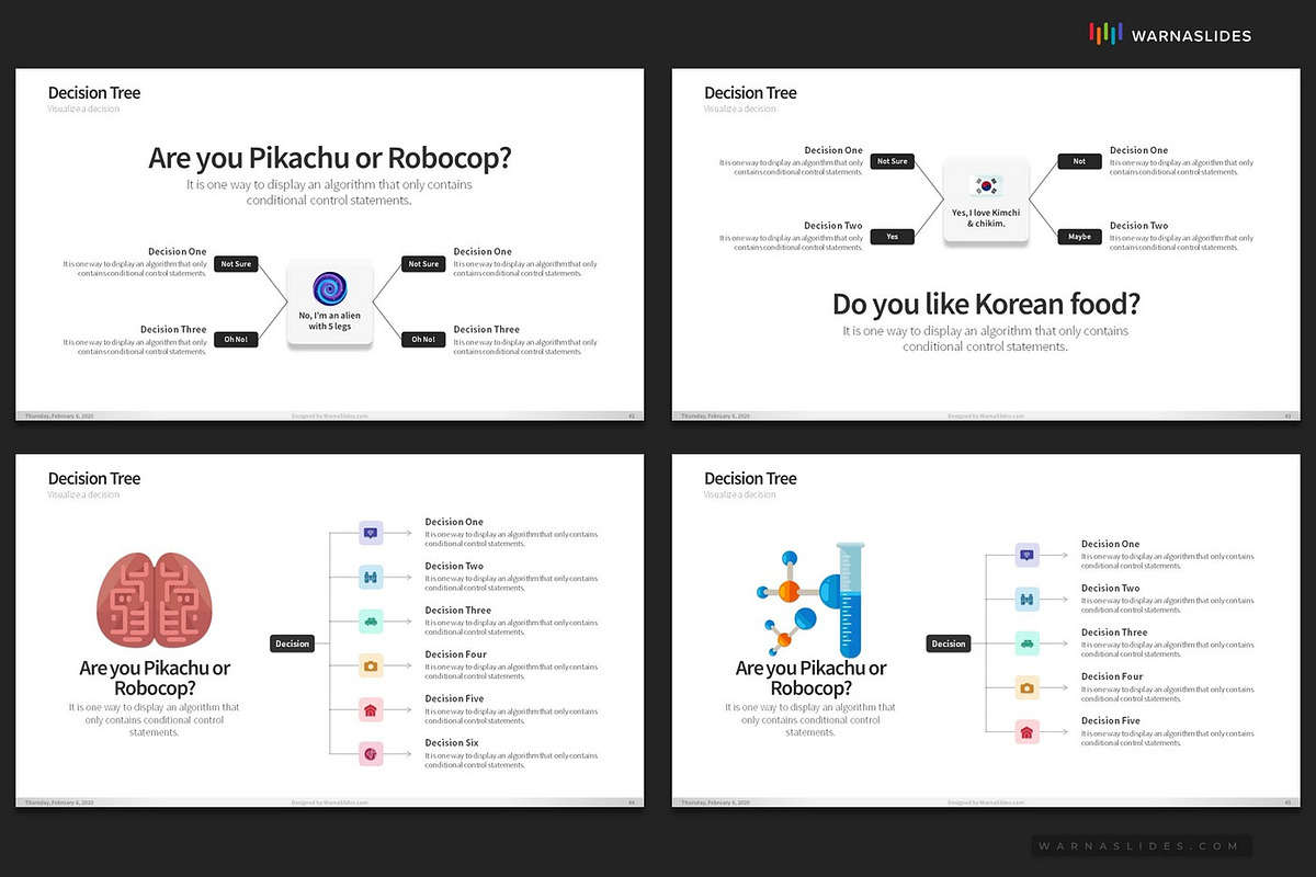 Decision Tree PowerPoint Templates, a Presentation Template by Warna Works (Photo 9 of 14)