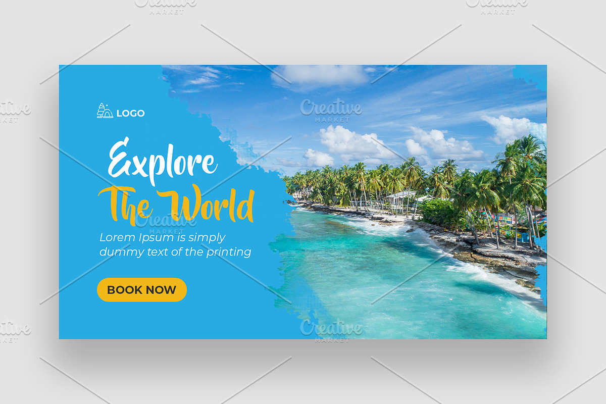 Travel Youtube Thumbnail Bundle, a Social Media Template by Shahjahangdb1 (Photo 9 of 21)