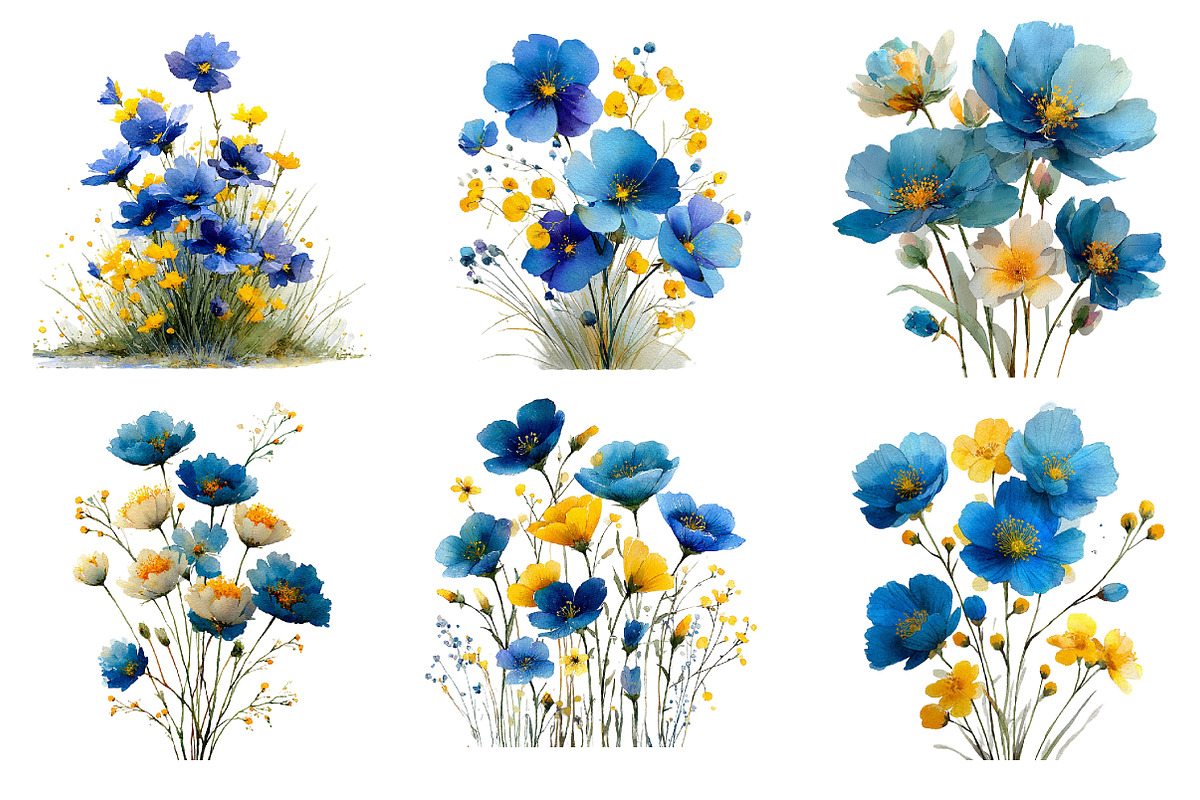 Meadow wildflowers Clipart, an Illustration by Designworld (Photo 8 of 8)