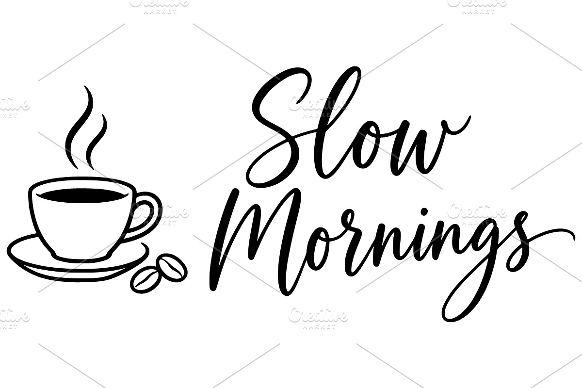 Slow Mornings Coffee Cup Line Art, an Object Illustration by Ghagra (Photo 2 of 7)