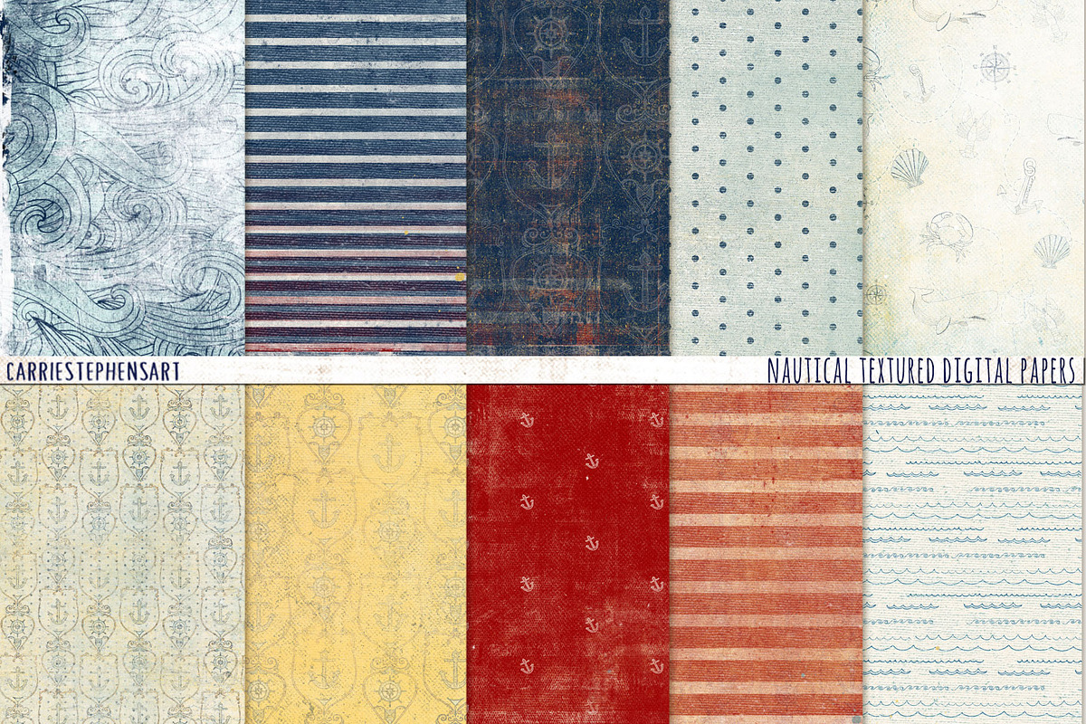 Nautical Digital Paper, Textured