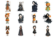 Halloween Girl Clipart, an Illustration by Design Market (Thumbnail 3 of 3)