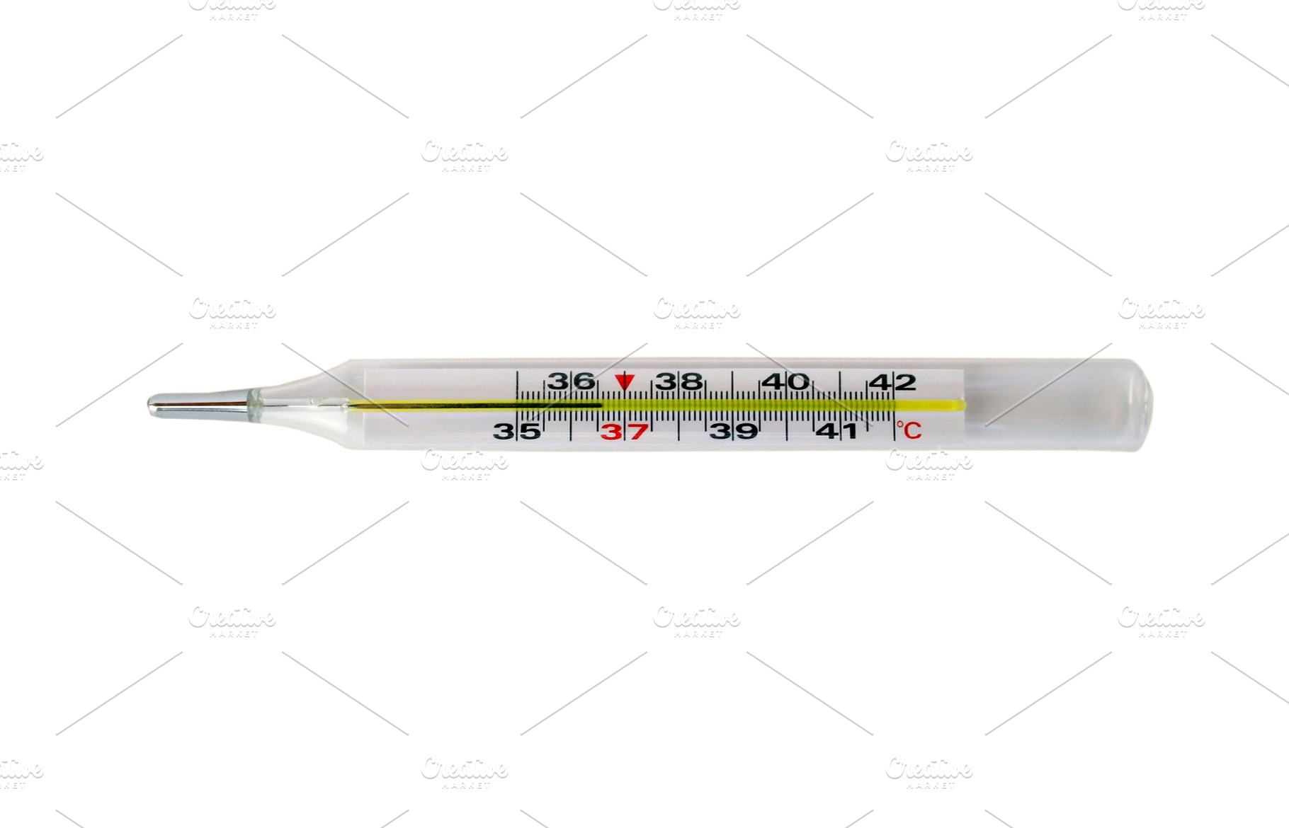 Isolated thermometer, a Photo by saiko3p