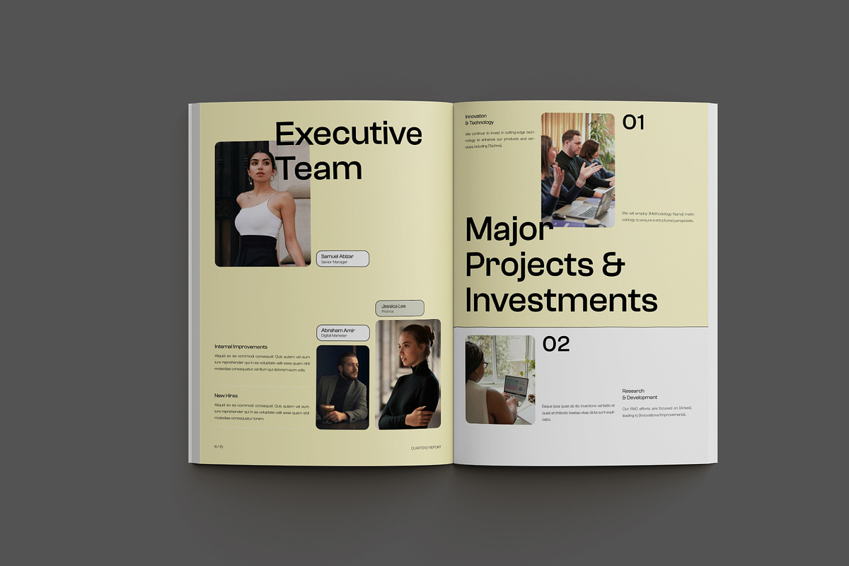 Yellow Startup Quarterly Report, a Brochure Template by Neermana (Photo 7 of 10)