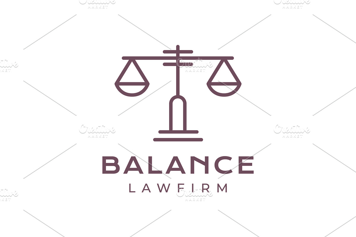 balance scale attorney law firm logo, a Branding & Logo Template by devastd