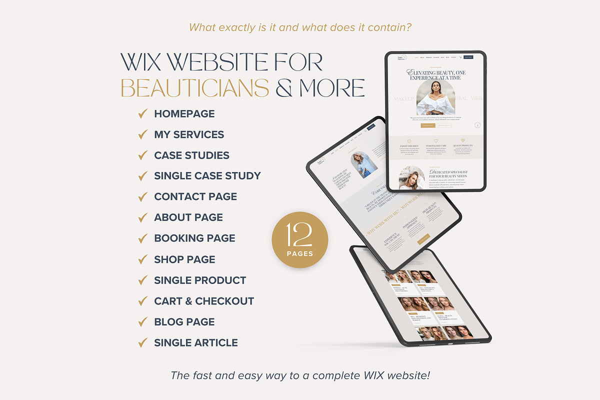 Wix Template Beauty Business Website, a Wix Template by vectorocean (Photo 3 of 11)