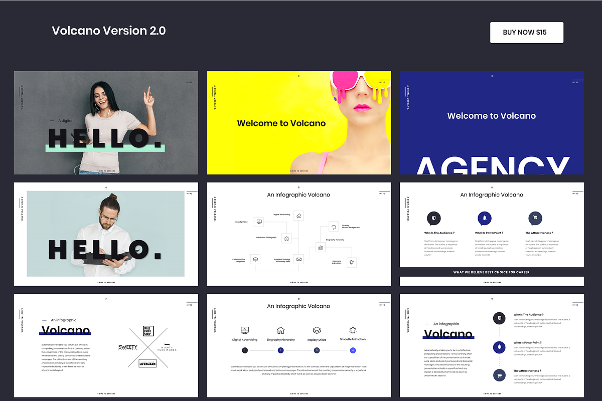 Volcano - Powerpoint Template, a Presentation Template by Mikokit (Photo 13 of 13)