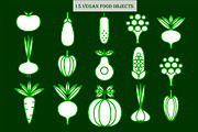Vegan Food | Patterns and more, a Food Illustration by Retro Graphic Box (Thumbnail 7 of 9)