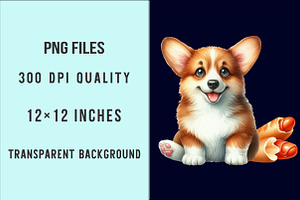 Cute Corgi Dog Clipart Funny Dog PNG