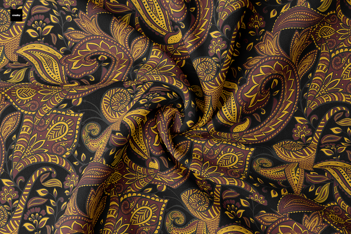 Indian Paisley Pattern, a Pattern Graphic by Lady Bruniere Design (Photo 9 of 11)