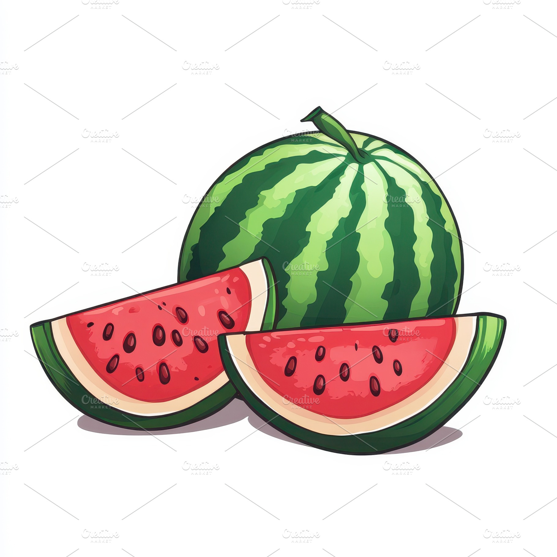 Juicy Watermelon Slices Summer Fruit, a Food & Drink Photo by Pixeness Studio