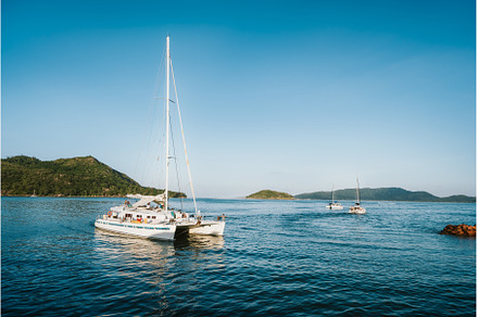 Catamaran at the island of Praslin, a Nature Photo by Igor Tichonow