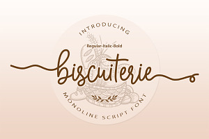 Biscuiterie Monoline Script