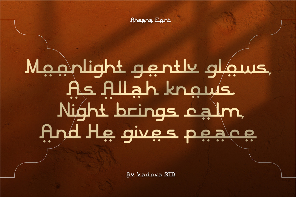 Ahsana Islamic Display Typeface Font, a Sans Serif Font by Vadovastd (Photo 3 of 7)