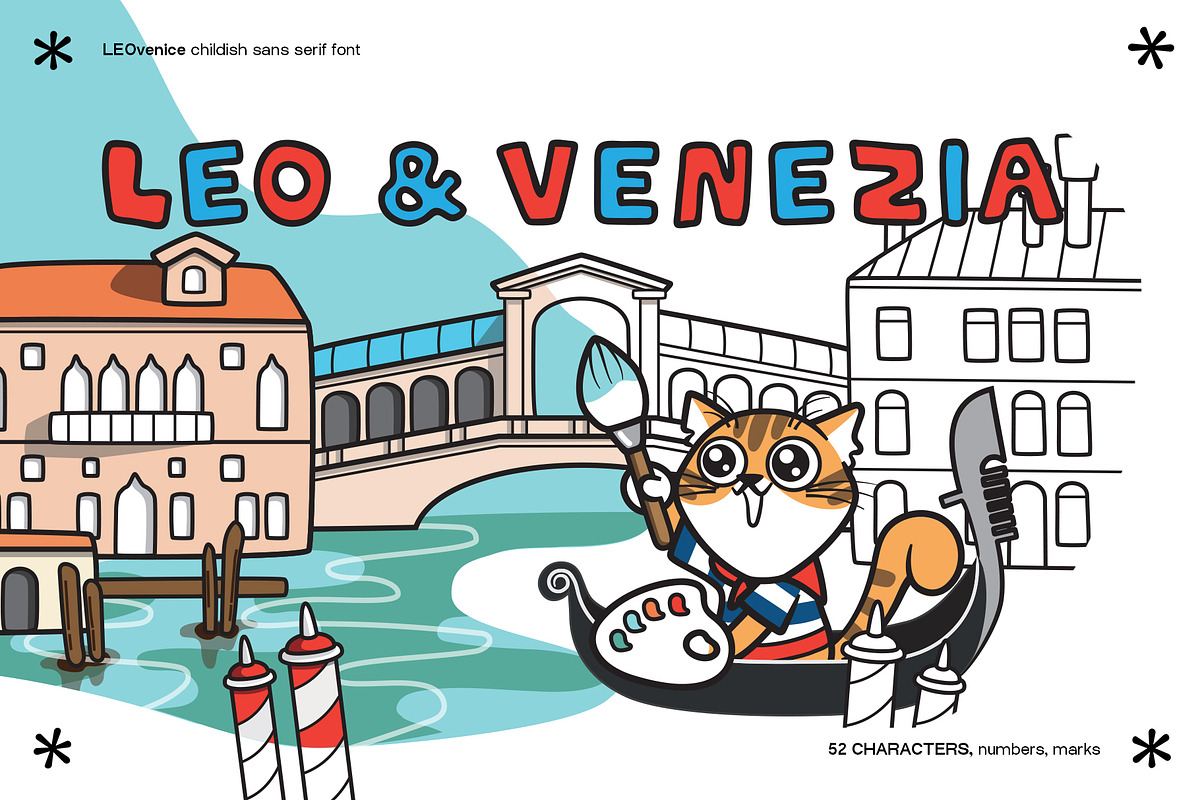 LEOvenice childish sans serif font, a Sans Serif Font by MDP TYPEFACES (Photo 6 of 6)