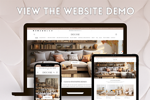 Brown Clean Home Decor Shopify Theme