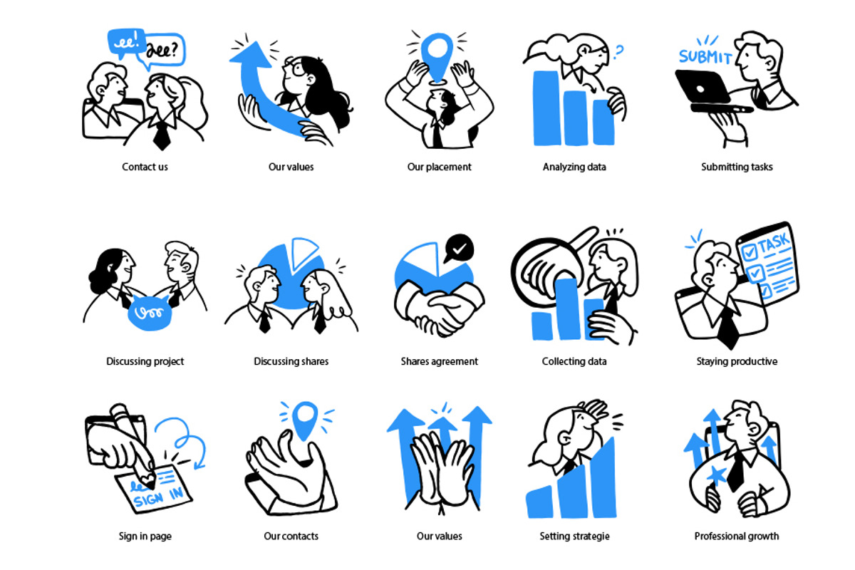 HR business illustration set, a Person Illustration by StonePic (Photo 3 of 4)