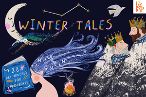 Winter Tales Dry Brushes Procreate