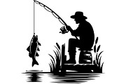 Vintage Fishing Scene Bundle, an Object Graphic by Designer_Momina (Thumbnail 12 of 13)