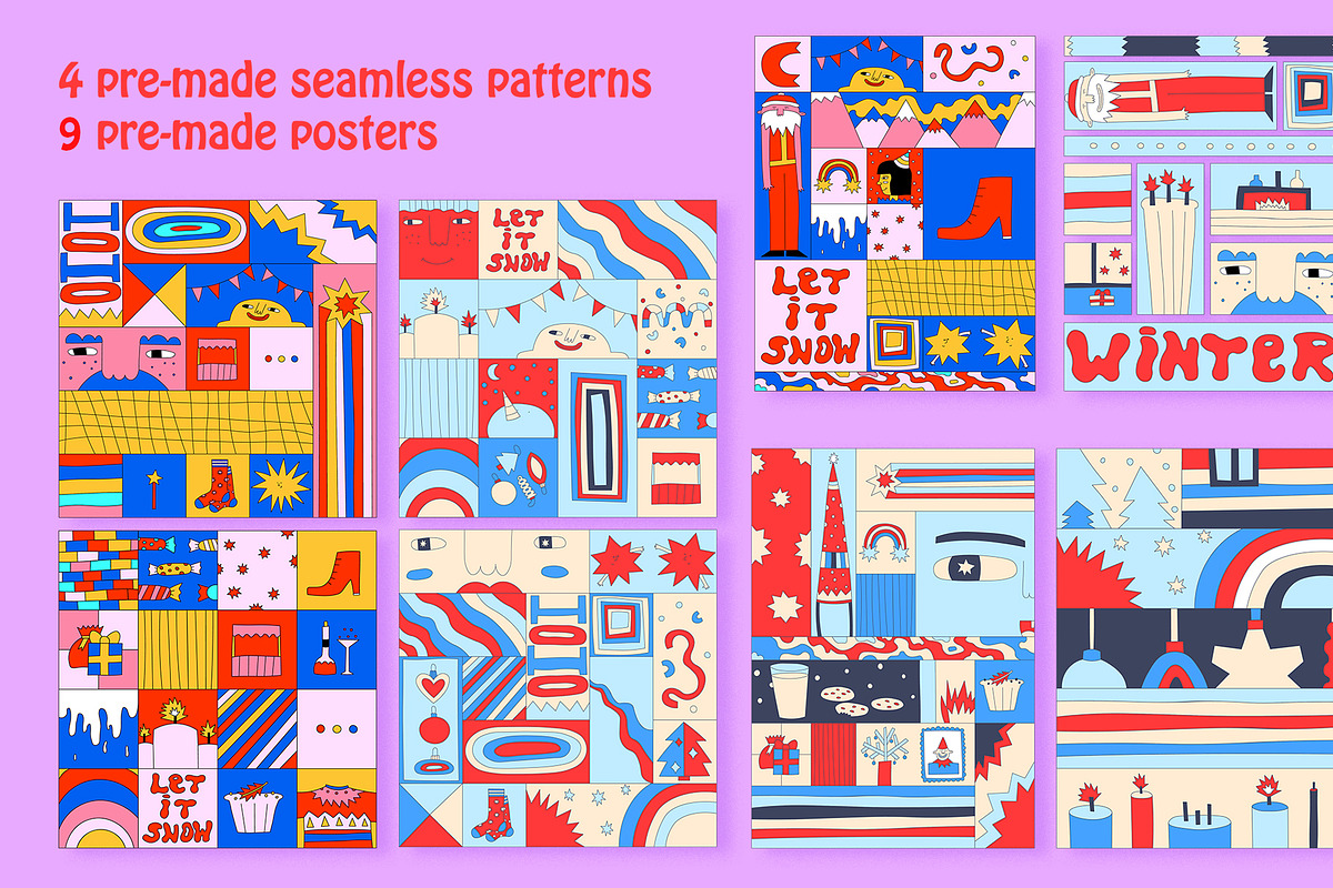 1970 CHRISTMAS POSTER CREATOR, an Illustration by okchizh (Photo 6 of 8)