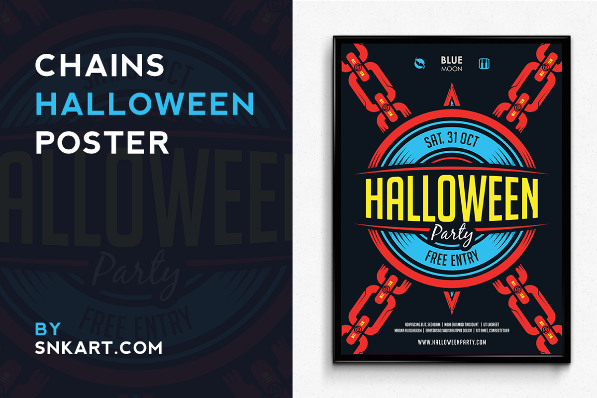 Chains Halloween Poster, a Flyer Template by SNK's (Photo 1 of 3)