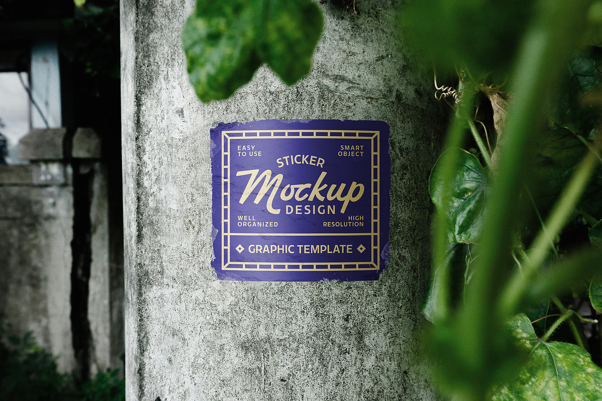 Ripped Sticker Mockup, an Advertising Mockup by Morand Union (Photo 1 of 2)