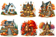 Watercolor Autumn House Clipart, an Illustration by Watercolor design (Thumbnail 4 of 4)