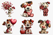 Quirky valentine dog clipart, an Illustration by CreationArt (Thumbnail 6 of 6)