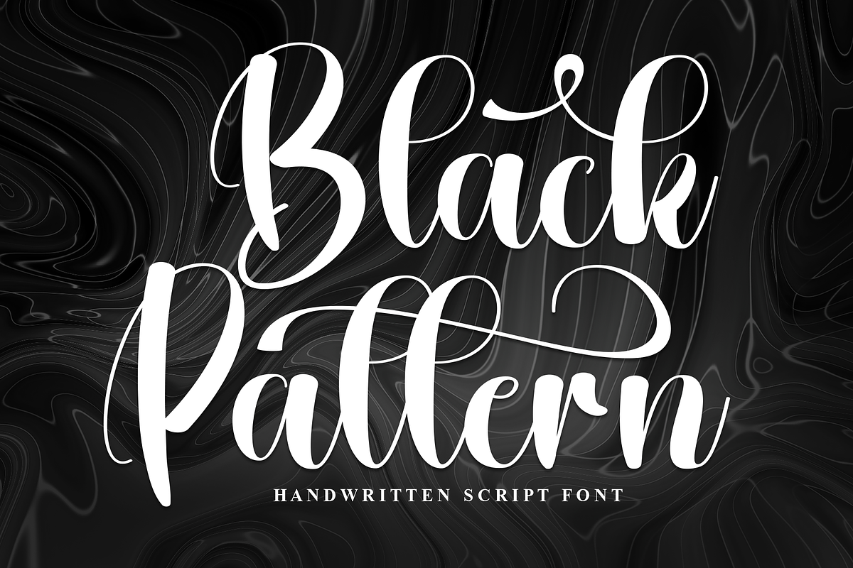 Black Pattern | Script Font, a Handwritten Font by Scratchones (Photo 1 of 9)