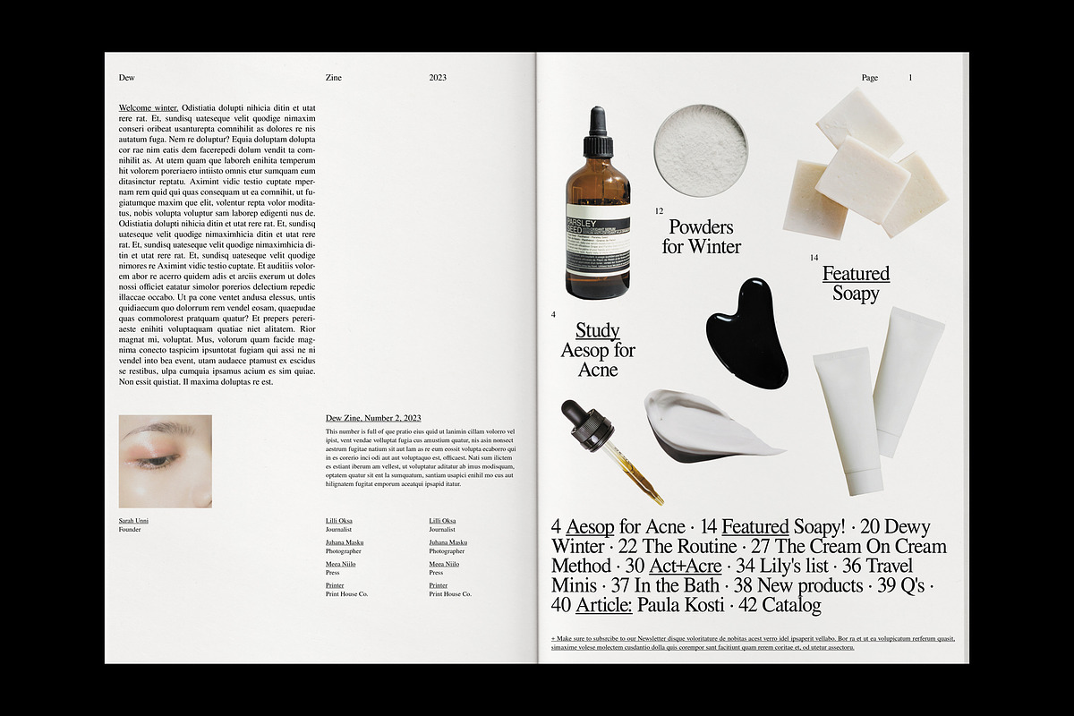 Product Brand Magazine Template⸻Dew, a Magazine Template by Studio Viita (Photo 4 of 10)