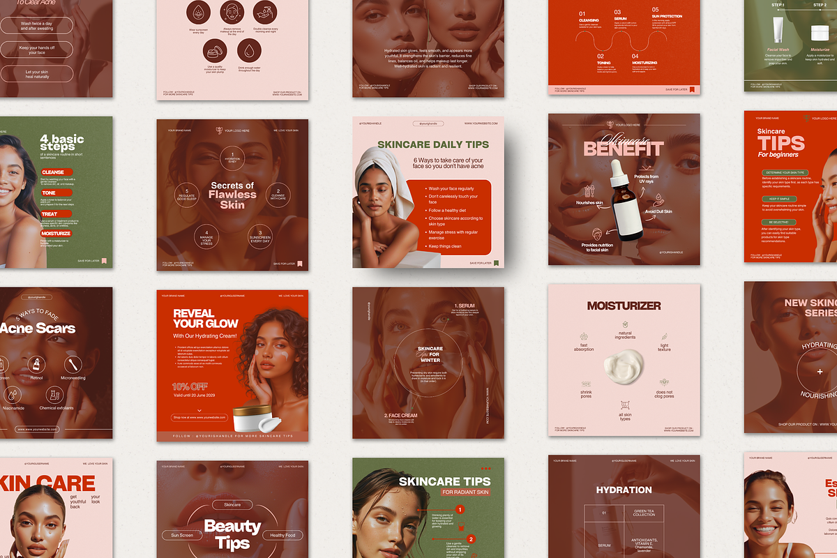 Skincare coach - Instagram Templates, a Social Media Template by My Template Studio (Photo 11 of 25)