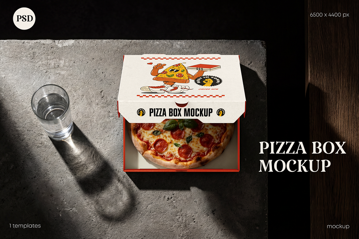 Pizza Box Mockup, a Cups & Container Mockup by PopotLane (Photo 1 of 4)