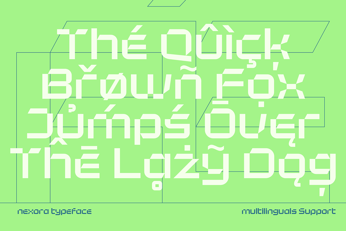 Nexora Futuristic Display Typeface, a Sans Serif Font by Namela Studio (Photo 6 of 8)