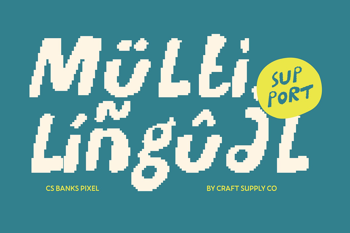 CS Banks Pixel, a Handwritten Font by Craft Supply Co. (Photo 6 of 8)
