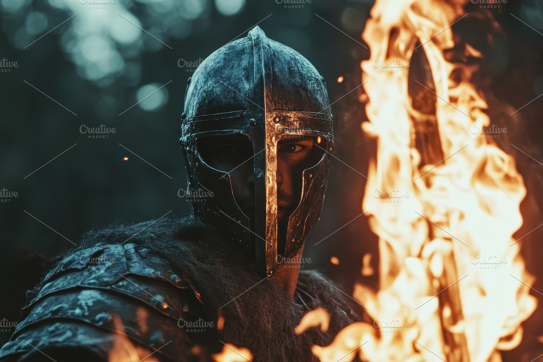 Dacian soldier wielding a burning sw, a Photo by Iftikhar Alam