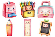 Kawaii Back to School Clipart, an Illustration by Pixels.Craft (Thumbnail 2 of 7)